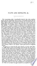 Facts and extracts relating to Sir Isaac Newton's historical account of two notable corruptions of scripture, in a letter to the editor of the Christian Reformer, etc