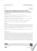 Intraoperative imaging techniques for robotic-assisted partial nephrectomy: where do we stand?