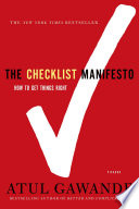 The Checklist Manifesto