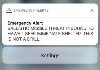 2018 Hawaii False Missile Alert