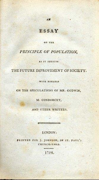 An Essay On The Principle Of Population