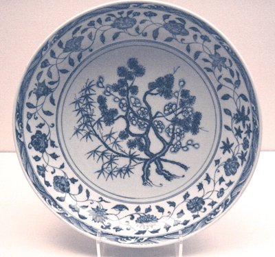 Blue and white pottery