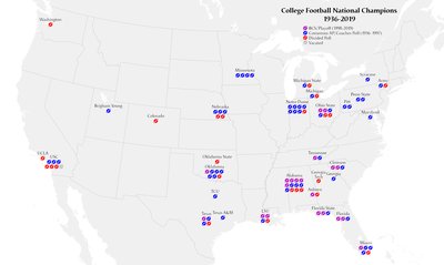 College Football National Championships In Ncaa Division I Fbs