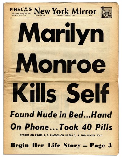 Death Of Marilyn Monroe