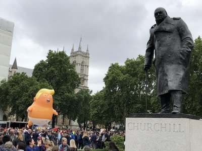 Donald Trump baby balloon