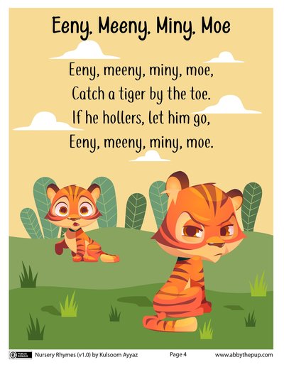 Eeny, meeny, miny, moe