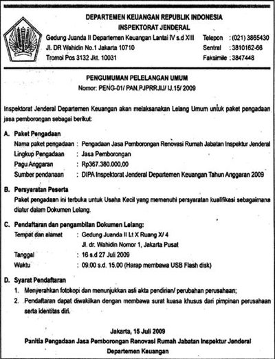 Invitation To Tender