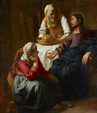 Jesus at the home of Martha and Mary