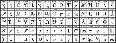 Letterlike Symbols