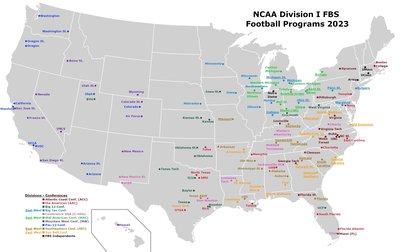 List Of Ncaa Division I Fbs Football Programs
