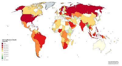 List of sovereign states by wealth inequality