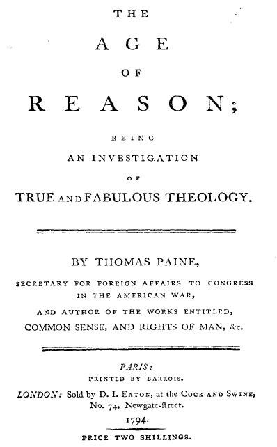 The Age of Reason