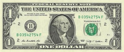 United States one-dollar bill