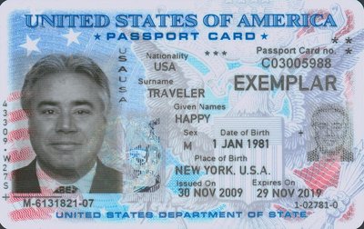 United States passport card