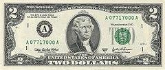 United States two-dollar bill