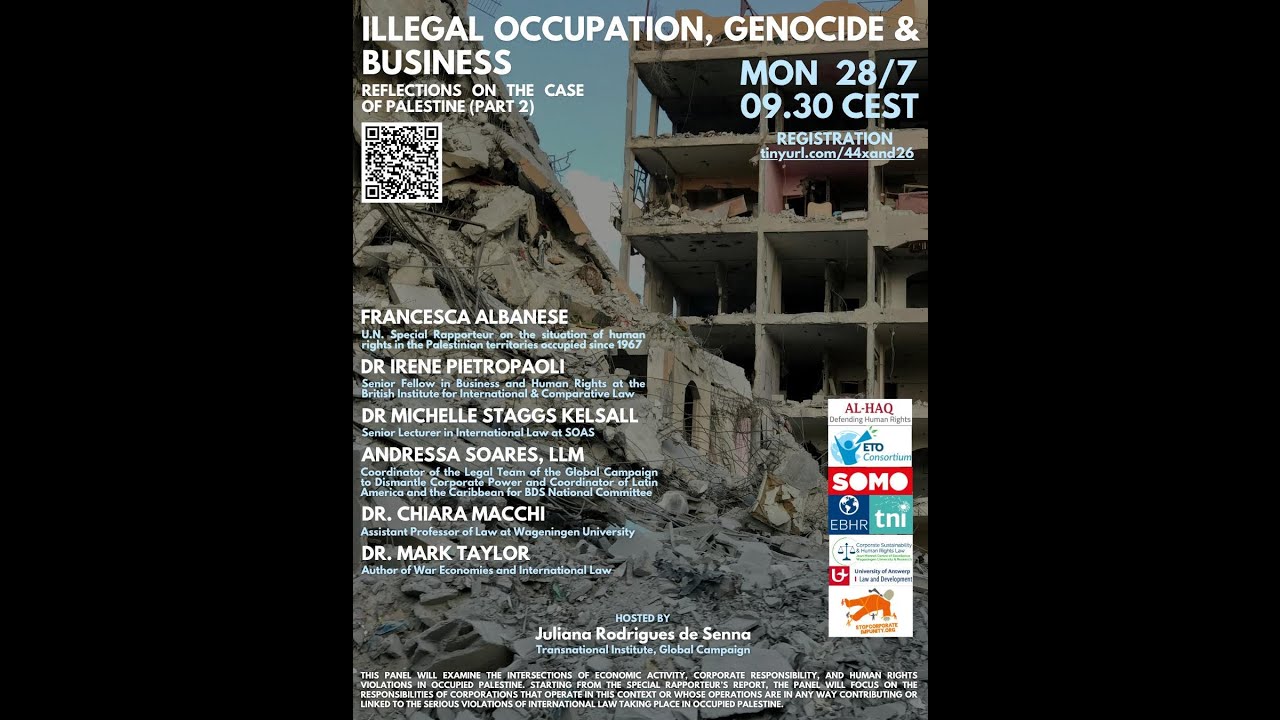 Illegal Occupation, Genocide, and Business: Reflections on the Case of Palestine (Part II)