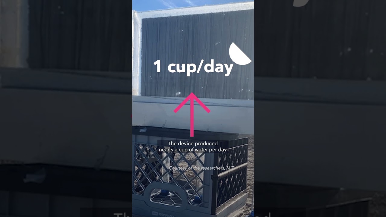 Drinking water captured from the air?