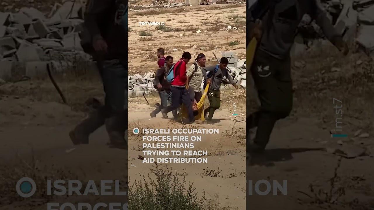 Israeli occupation forces fire on Palestinians trying to reach aid distribution