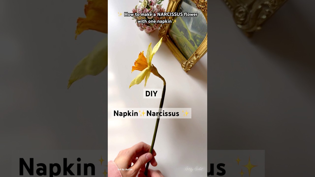 DIY Narcissus | How to make a narcissus flower using a paper towel | Paper towel Daffodil